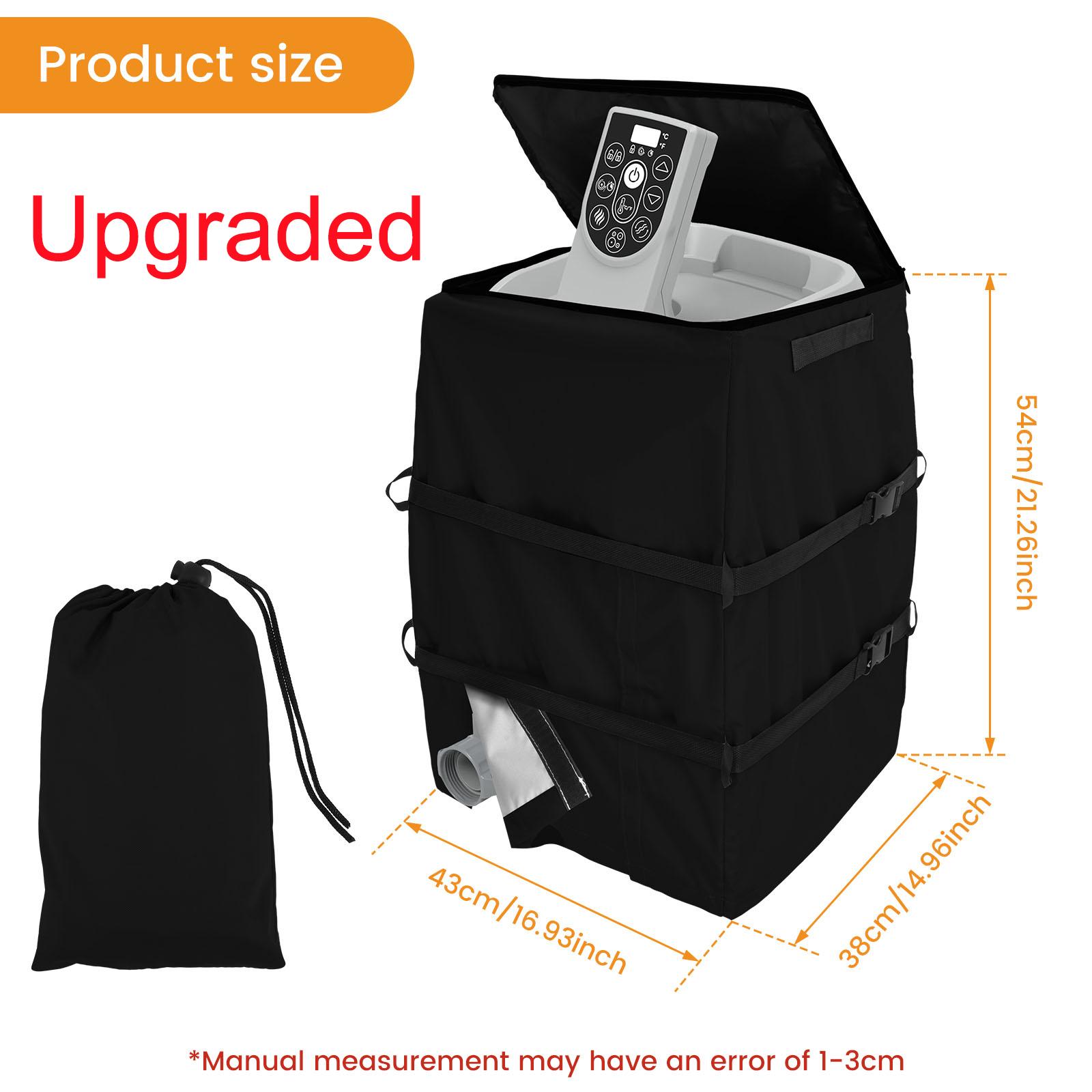 Tub Spa Heater Pump Cover Waterproof Hot Tub Pump Cover with Zipper All Weather Protection Hot Bathtub Pump Cover for Tub Spa