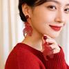 New Chinese Red Koi Ear Clips Without Ear Piercings, National Style, Festive And Exaggerated Earrings, Wedding Bride Earrings, Women