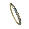 Enamel Vintage Cloisonne Bangle Classic Women's Hand Bracelet Dainty Flower Crystal Bangle  Women