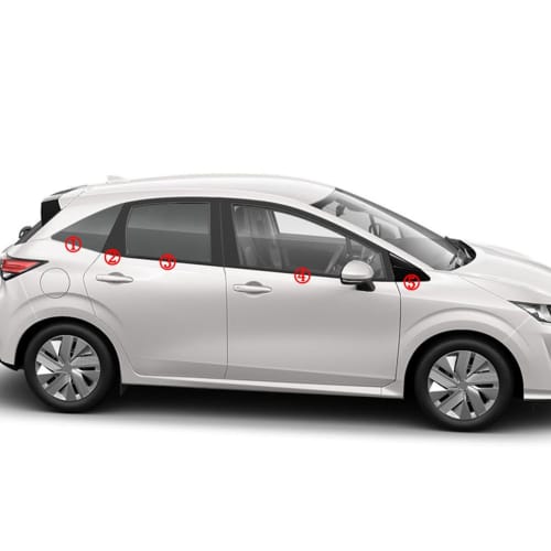 Ruiq Nissan New Note E13 Exterior Stainless Steel Full Set Window Frame Trim Pillar Nissan NOTE E-Power Exclusive Design