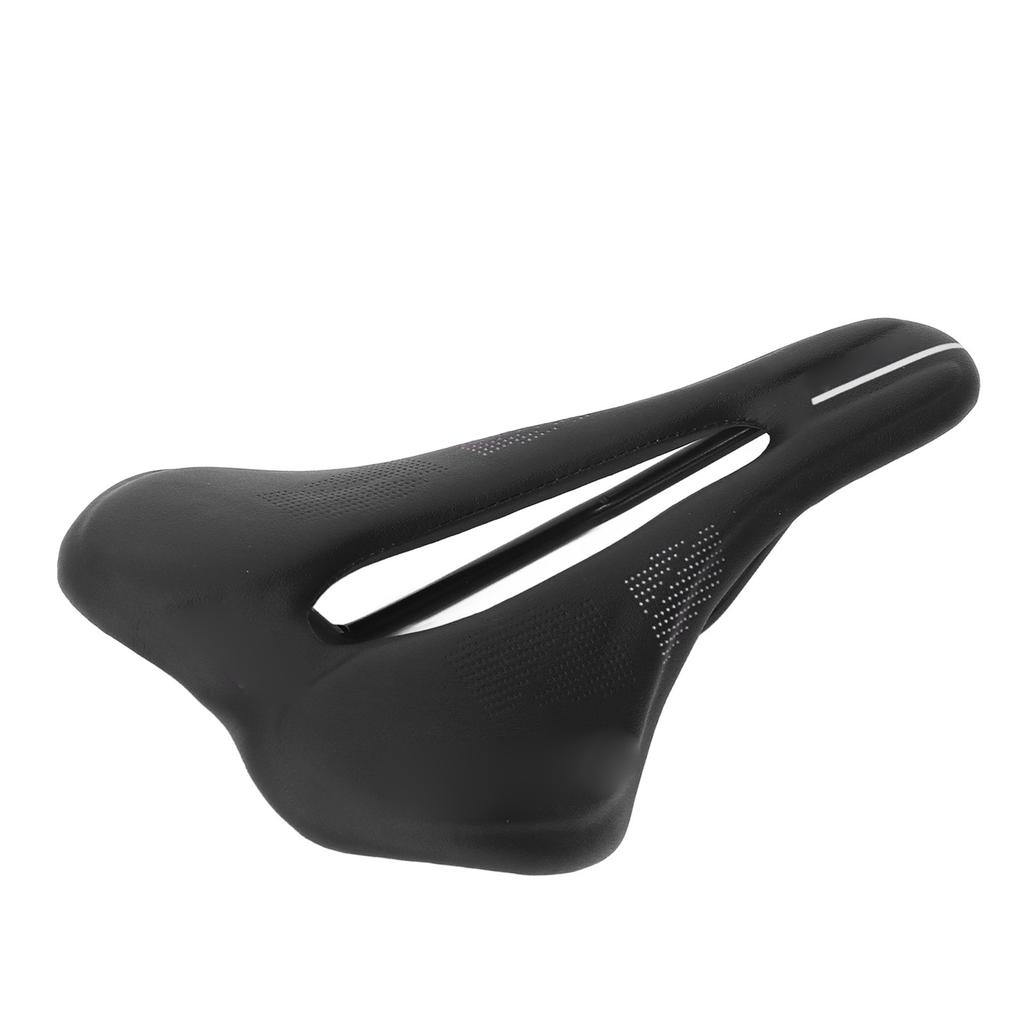 Bike Saddle Shock Absorbing Comfort PU Microfiber Leather Mountain Bike Seat for Road Bike Riding