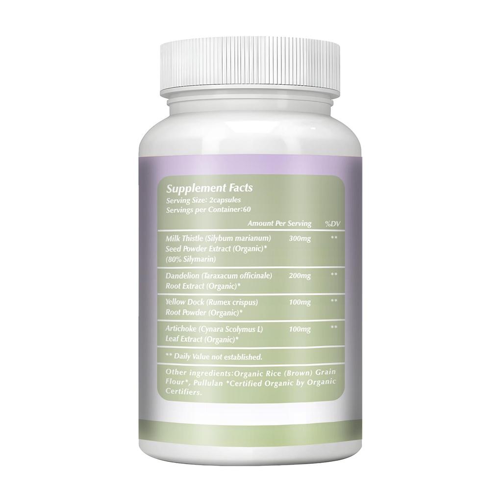 Liver Health Dietary Supplement with Liver Detoxification and Digestive Aid Properties. 120 Capsules.