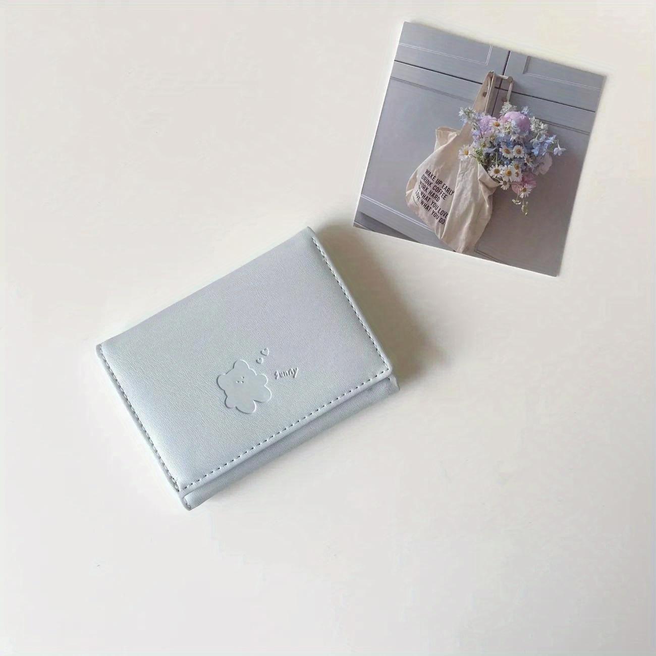 Женские милые кошельки с медвежонком, тройные многофункциональные короткие кошельки, складные держатели для карт, портмоне, женская сумка для карт, мультяшные сумки