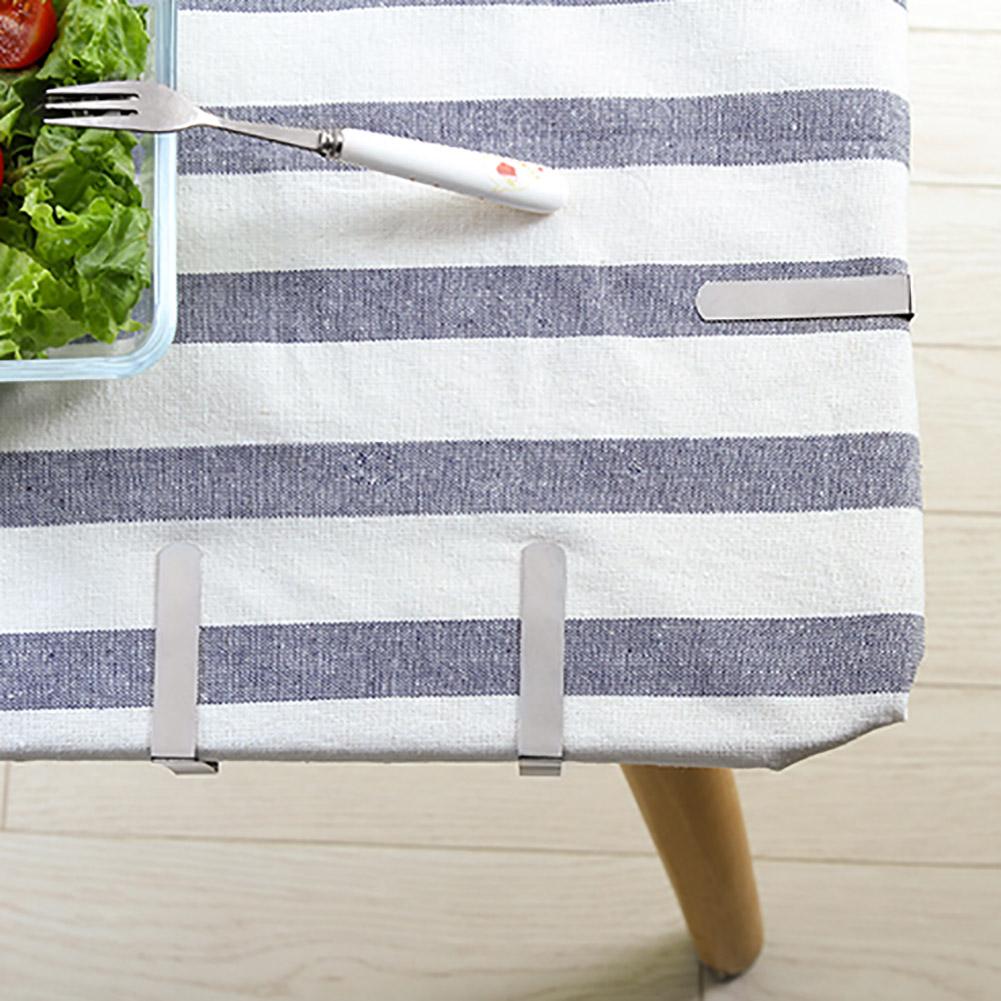 Windproof Tablecloth Clips Stainless Steel Table Cover Clamps Straighten and Fix Tablecloths Sily for Home Parties Picnic Et Dinner and Wedding