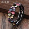 Enamel Geometric Hollow 8-character Flower Bracelet Gun Black Personality Women's Premium Sense Alloy Bracelet