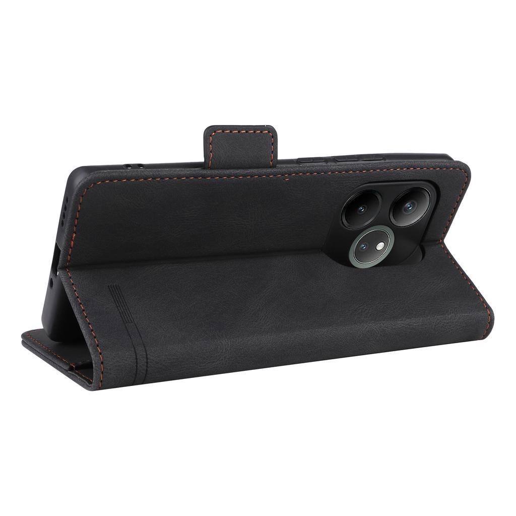 For Realme GT 6 5G/GT 6T 5G/GT Neo6 5G/GT Neo6 SE 5G Case Leather Wallet Hardware Decor Phone Cover