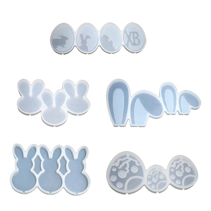 Easter Rabbit Lollipops Candy Mold DIY Cake Pastry Decor Baking Tool Chocolate Dessert Silicone Molds Non-stick
