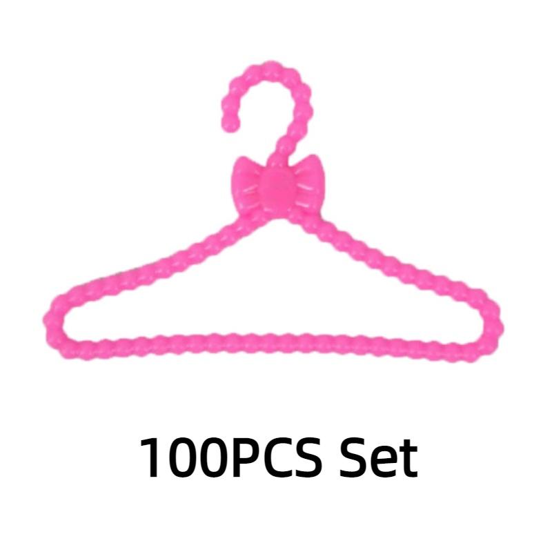 Premium Plastic Clothes Hanger 30cm Height Stylish Pink Bow Pack Of 10