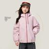 Girls' 90% White Duck Down Hooded Puffer Jacket