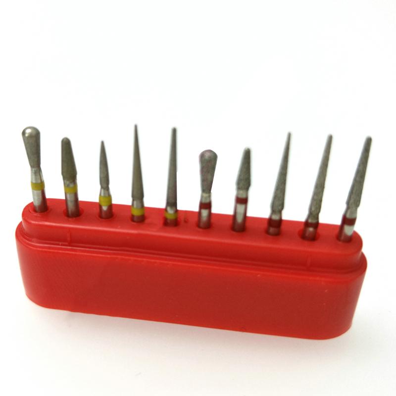 10PCS Dental Diamond FG vysokorychlostní frézovací vrtáky pro leštění a vyhlazování