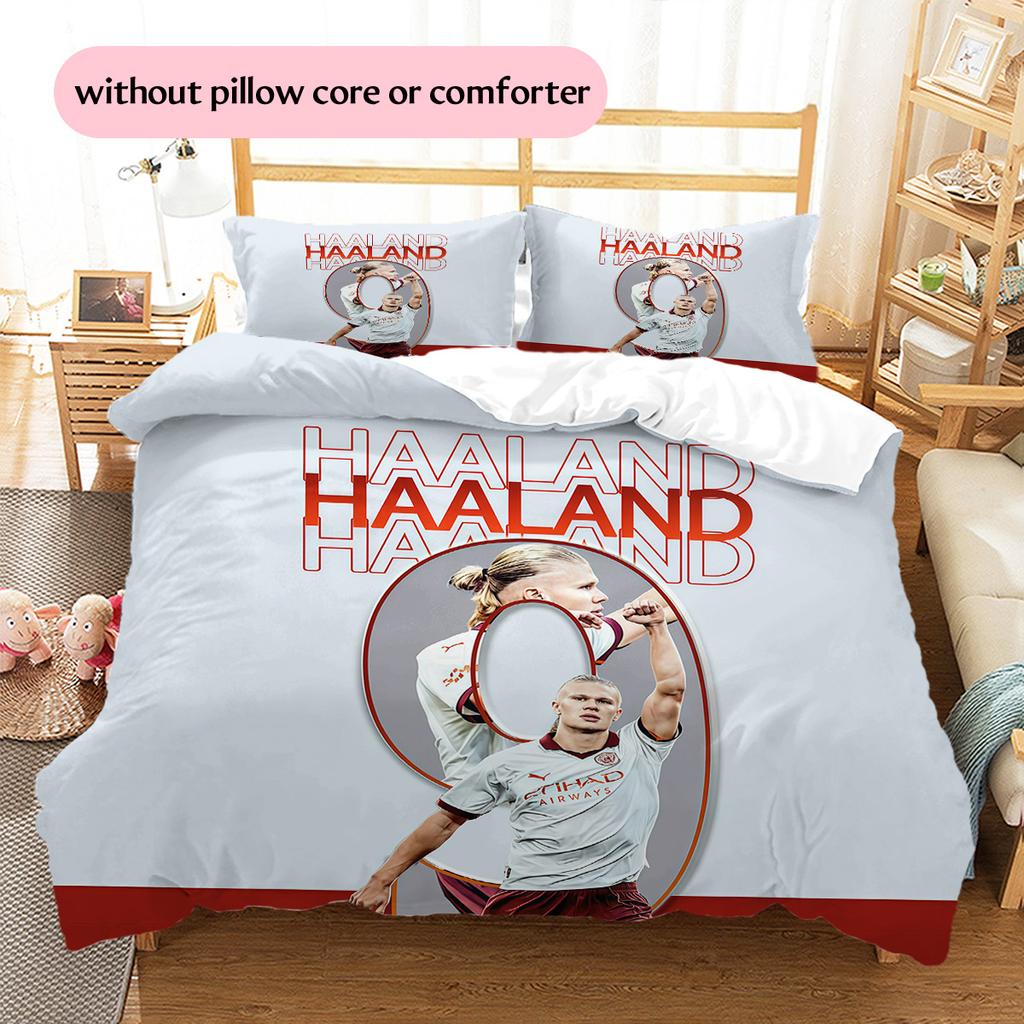 Set Copripiumino Trapuntato Modello Haaland Decorazione per la Casa Regalo (1 * copripiumino + 2 * federe senza imbottitura)