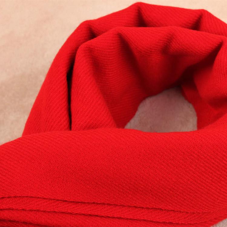 Plus Size Ethnic Style Retro Chinese Red Scarf - Imitation Cashmere Shawl, Solid Color, Autumn/Winter Gift