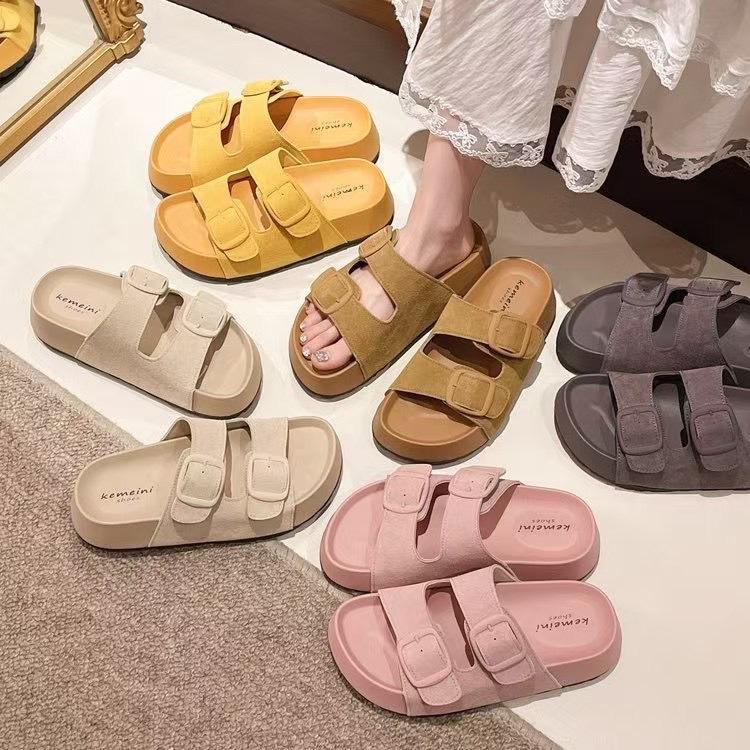 6688-1 Casual Outer Wear Thick-soled Heightening Slippers 2025 New Summer Seaside Beach Fashion Cool Slippers