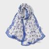Woman Floral Printed Chiffon Silk Scarf Spring Summer Shawl Light Thin Scarves Sun Protection Wrap Ladies Beach Headband