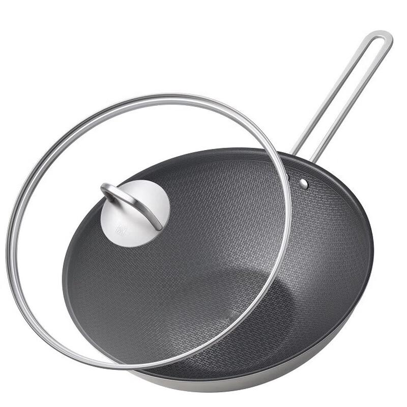 Zwilling Wok Antiderente de Aço Inoxidável Cerâmico de Titânio com Estrutura de Favo de Mel de 30 cm