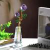 K9 Crystal Purple Rose Figurine for Purple Rose In a Romantic or Day Gift for Her or Friends Women, Never-Withering Vase, Birthday, Valentine's Day,