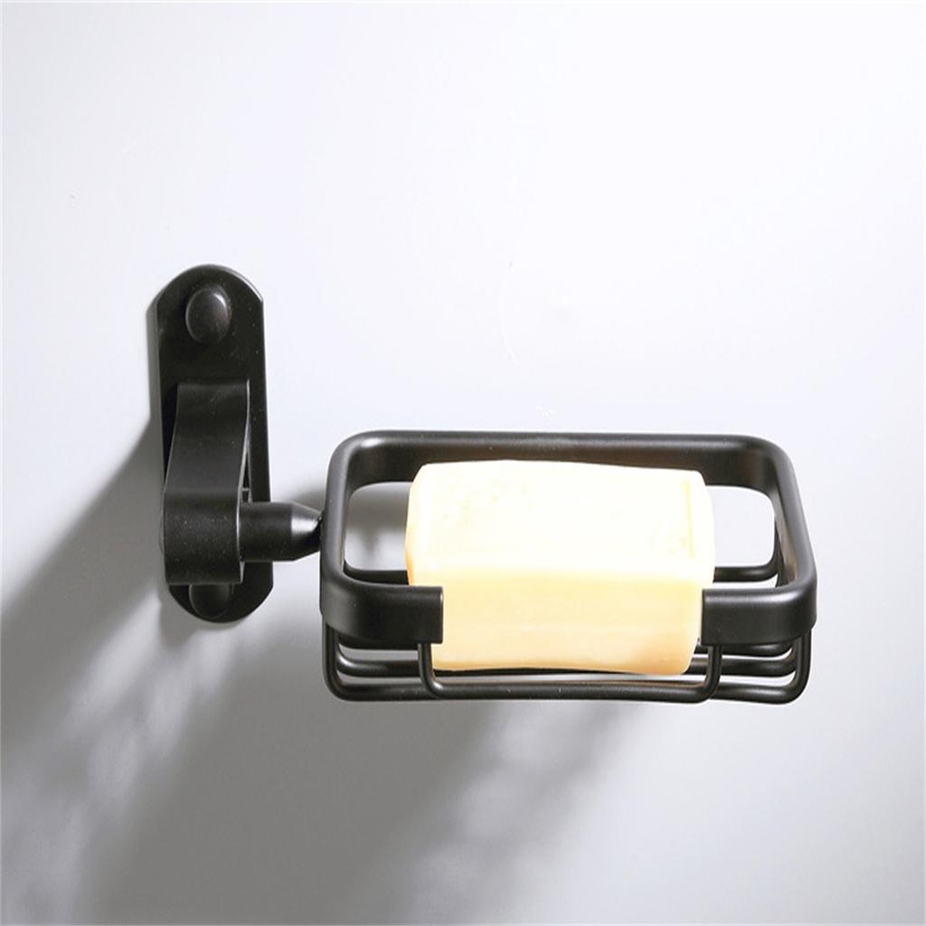 Sanitary Ware Bathroom Wall Hanging Kitchen And Bathroom Hardware Soap Net Soap Rack Space Aluminum Black