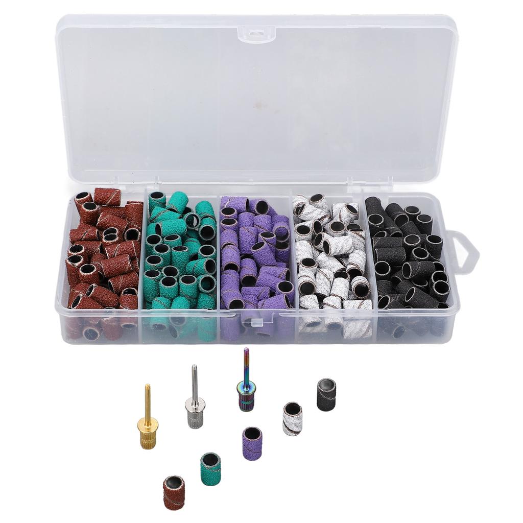 250pcs Small Sanding Band Manicure Accessory Exfoliation Professional Sanding Bands Set for Nail Dri