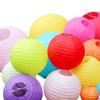 Solid Color Round Paper Lanterns for Wedding Room Decoration