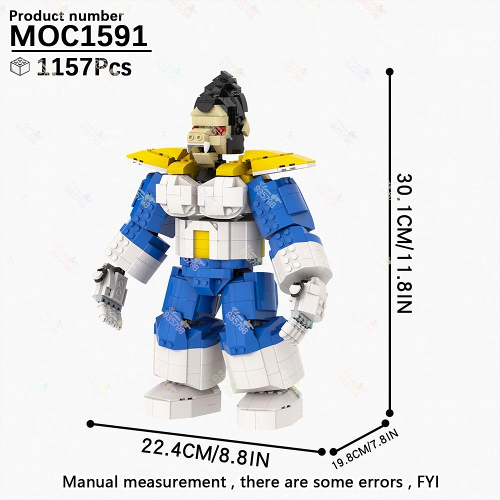 MOC Anime Squarehead Building Blocks Toys Seven Dragon Giant Ape Mecha Figures Somersault Cloud Model Assembly Bricks Kids Gifts