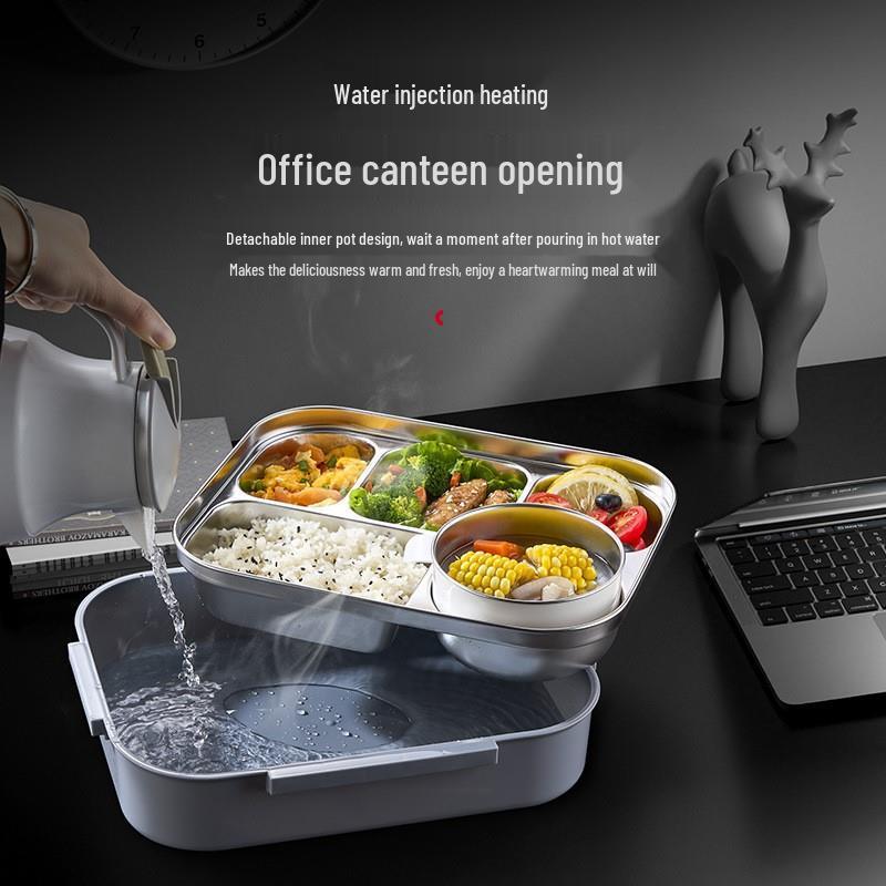 Lunch Box Isolato Extra Large in Acciaio Inossidabile 316 Adatto al Microonde per Studenti e Lavoro