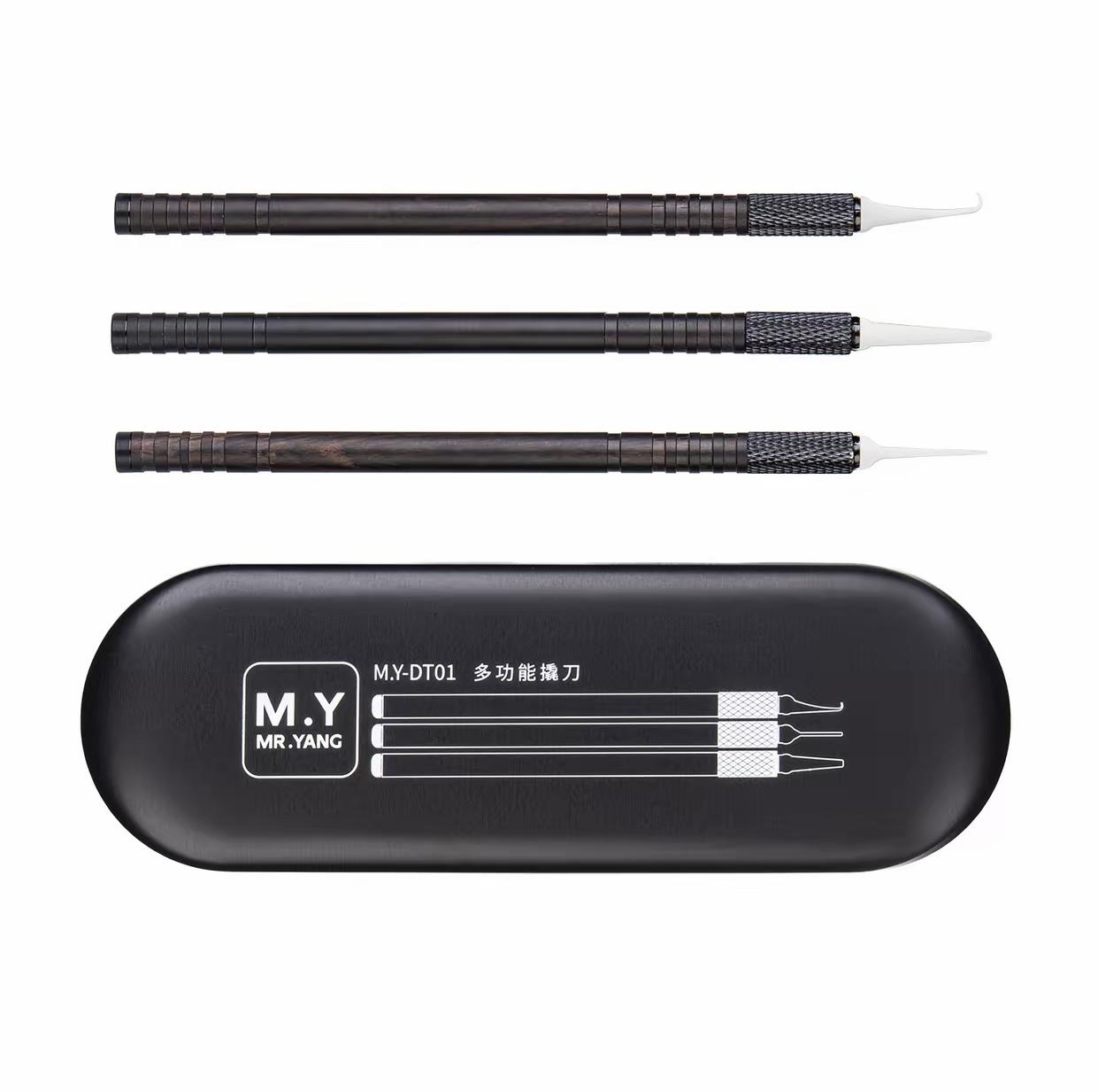 MY Mobile Phone Repair Pry Bar Kit features a powerful blade, non-slip handle, ultra-lightweight design, and chip cutter.
