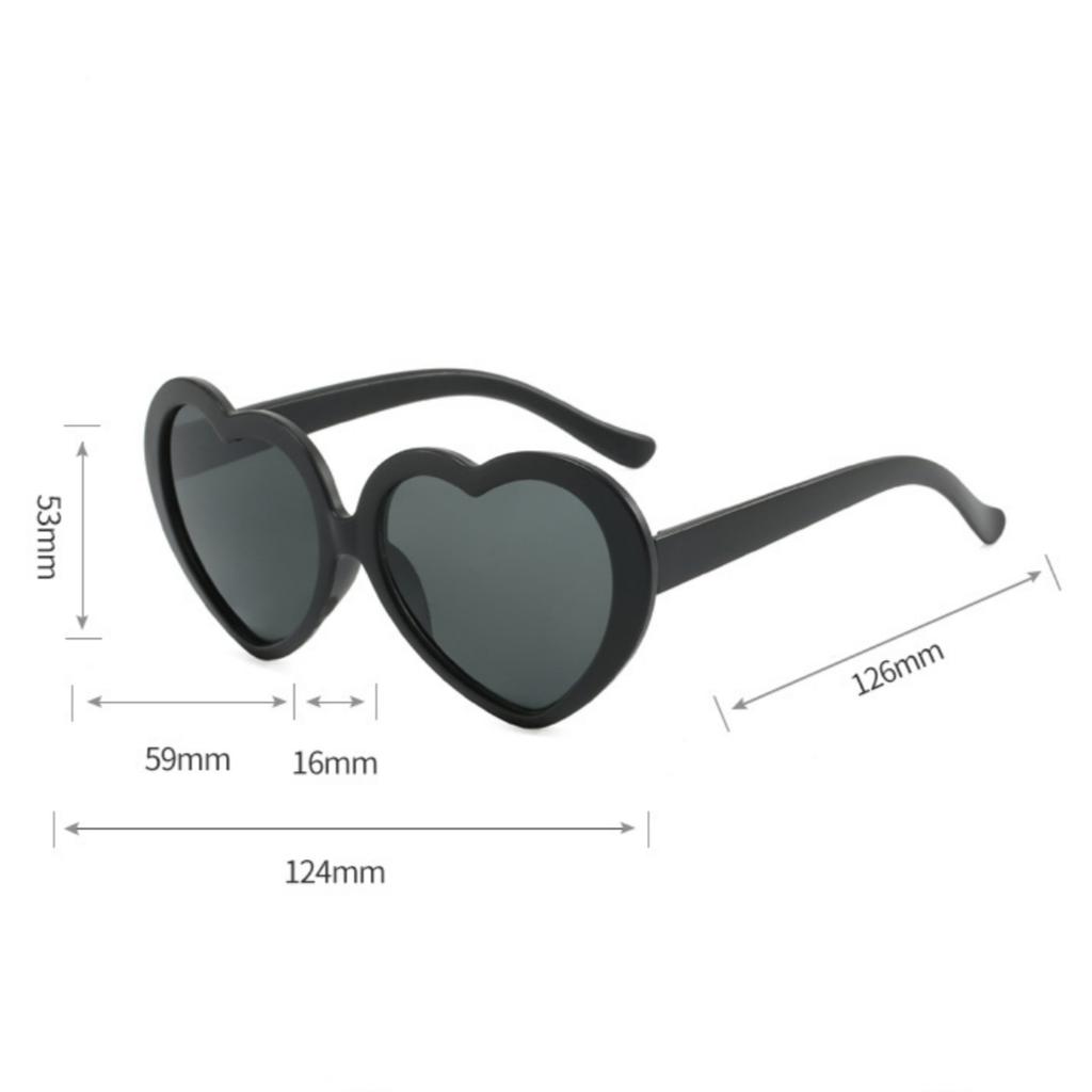 Heart-Shaped Sunglasses Children Heart-Shaped Frame Glasses Eyeglasses Baby Summer Sun Glasses For 3-12 Years Old Kids