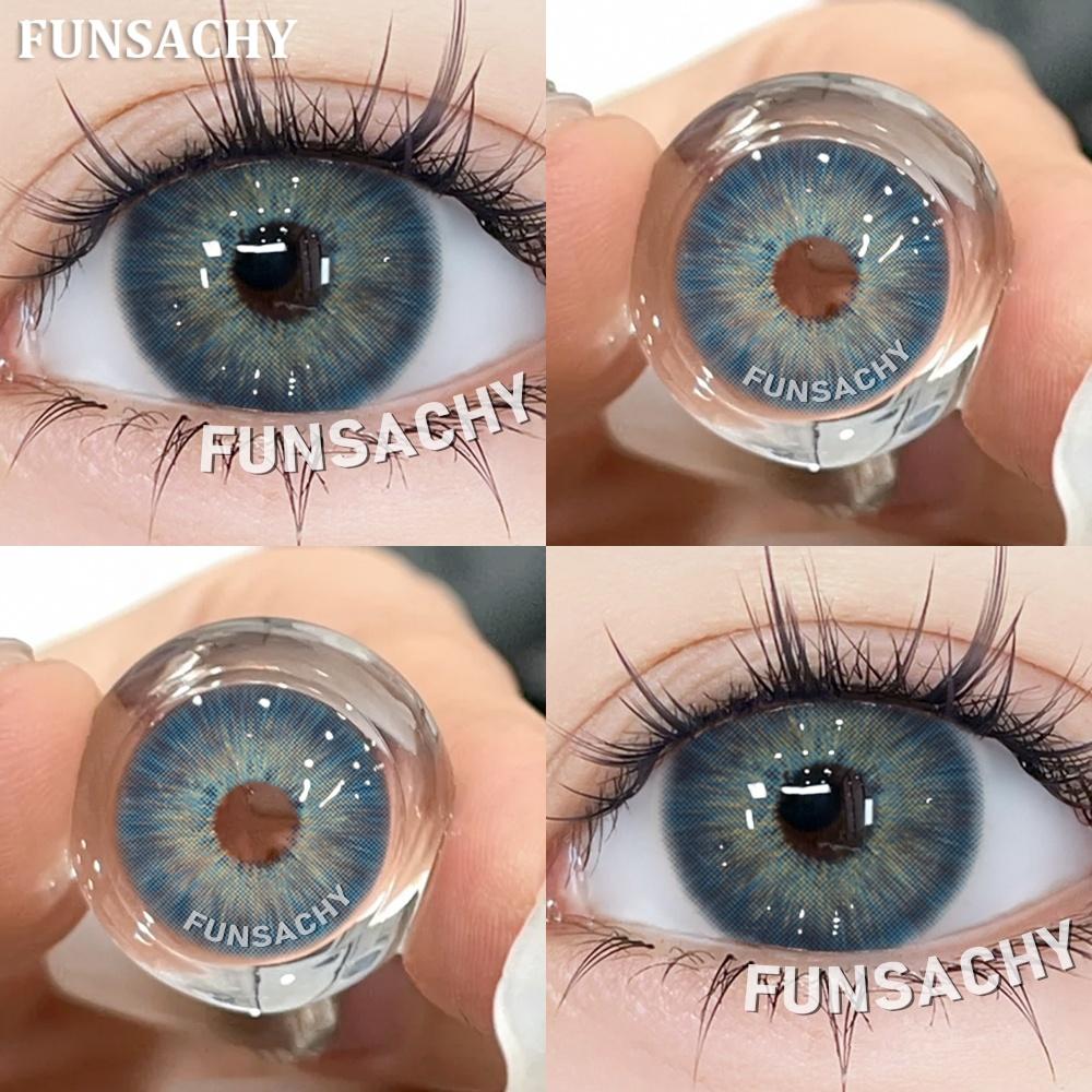 FUNSACHY 1 Paar Schwarze Kontaktlinsen Braune Graue Linse für Augen Blaue Linse Kosmetische Mode Koreanische Softlinsen für Frauen Schönheit Pupille