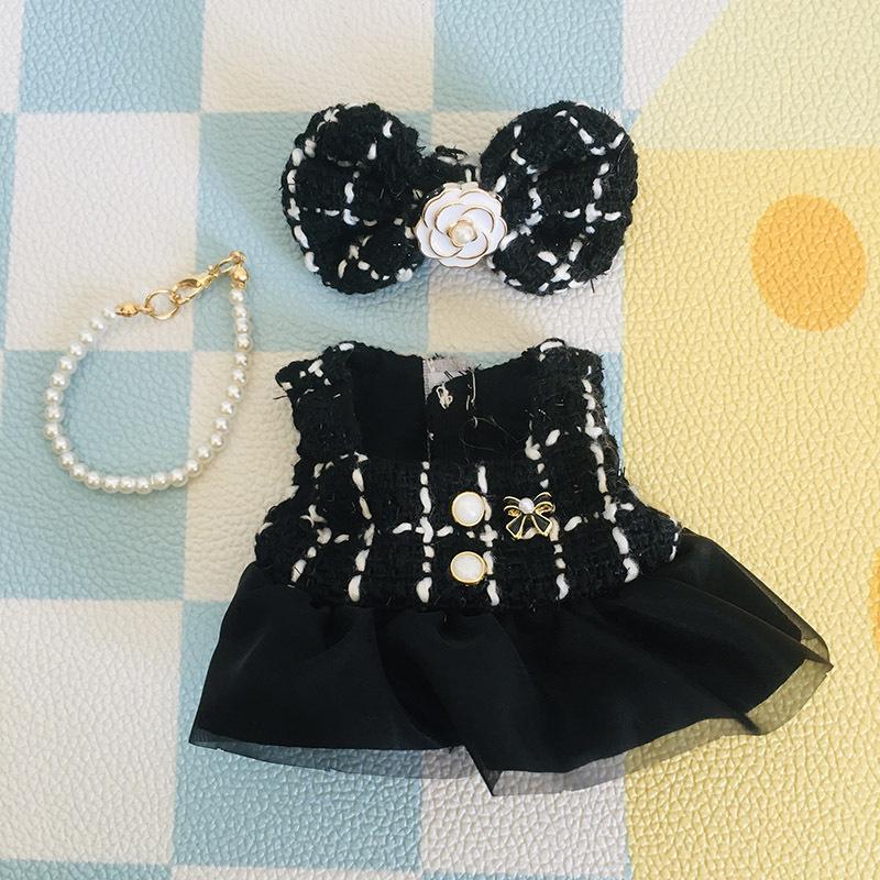 בגדי בובת קטיפה ויניל חמודה 17 ס"מ קופסה עיוורת - תליון LaBuBu שמלת אביזרים