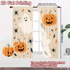 2D FLAT PRINTING 2pcs Curtains (Without Rod) Halloween Ghosts and Pumpkins (5) New year holiday curtains Versatile Polyester
