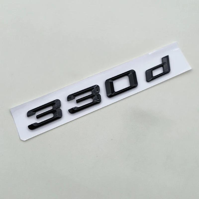 3D ABS Chrome Black Logo 320d 330d Emblem Letter Sticker Car Rear Trunk Badge for BMW E46 E92 E90 E91 F30 GT F34 F31 Accessories