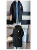 Unisex Winter-Langmantel mit Kapuze, Baumwollwattiert, über knielang