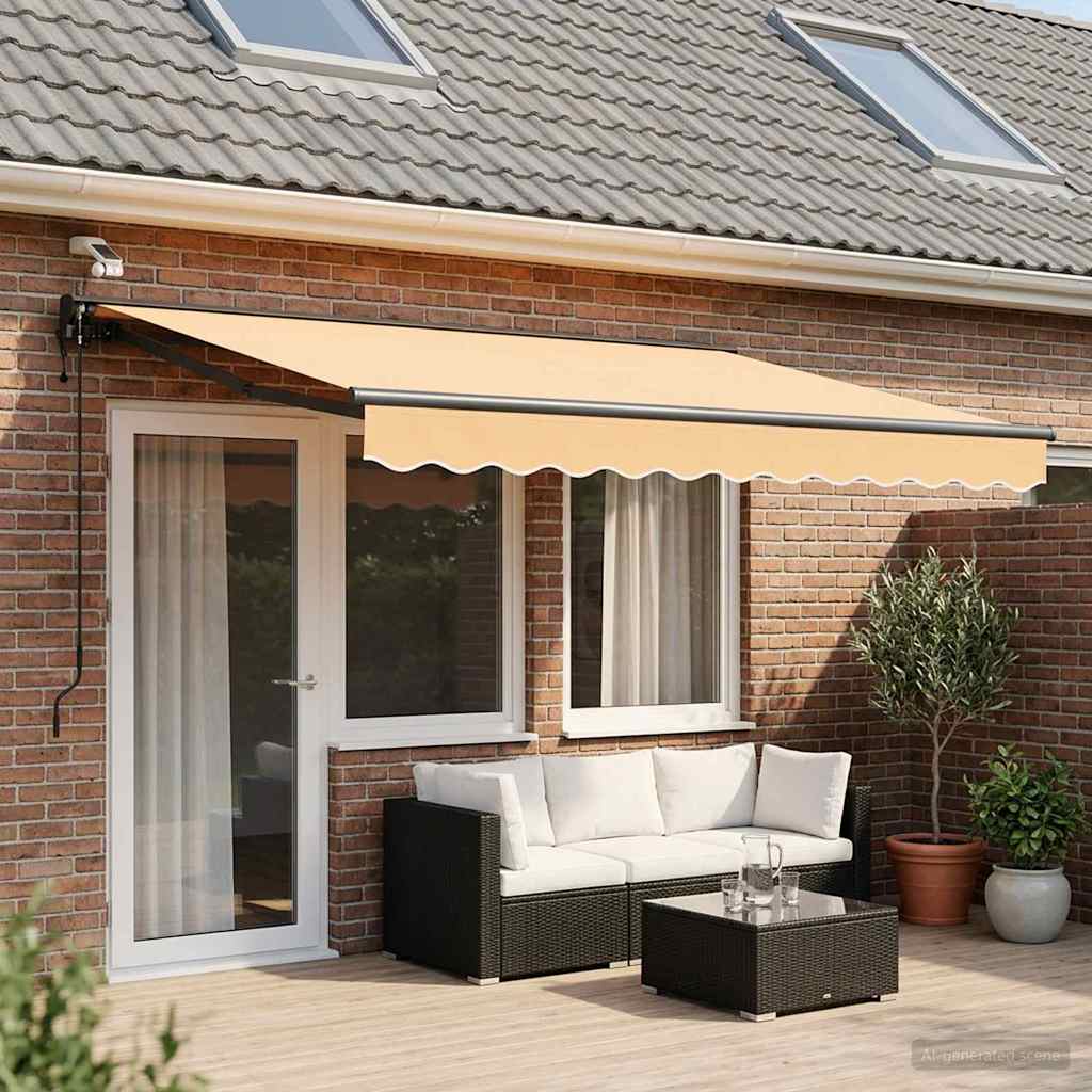 Electric Retractable Awning Sand 4.5 X 3.5 M