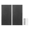 2 ks Kovové děrované stěnové panely 24 x 12 palců Ocelová modulární děrovaná deska Organizér na nářadí pro garážový ponk dílnu