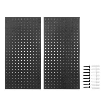 2 Stück Metall Lochwand Wandpaneele 24 x 12 Zoll Stahl Modulare Lochplatte Werkzeugorganisator für Garage Werkbank Werkstatt