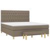Boxspringbed met Matras Taupe 180x200 cm Stof