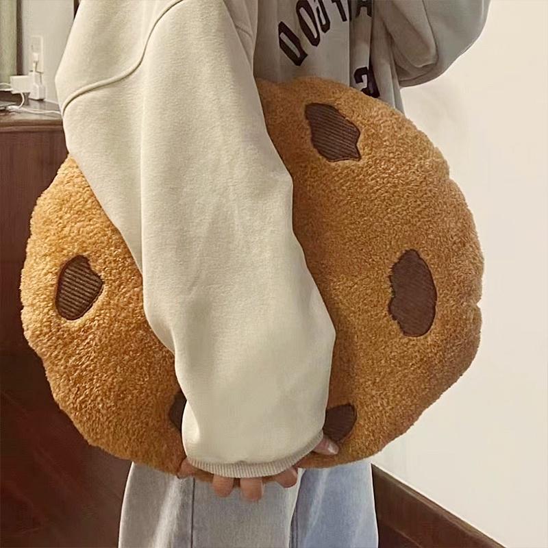 Throw Fun Biscuit Pillow Cute Cookie Plush Cushion For Nap And Home Office Decor