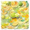 51 Cantaloupe Personality Cartoon Fruit Children's Rewards Guka Decorative Skateboard Suitcase Guitar Creative Stickers
