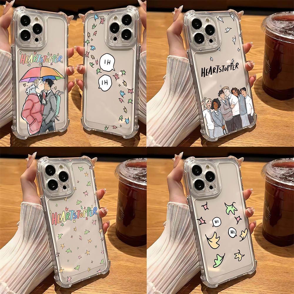 Heartstopper Handyhülle Für iPhone 16 15 14 13 12 11 Mini Pro Max X XR XSMax 7 8 Plus Anti-Fall Transparente Hülle
