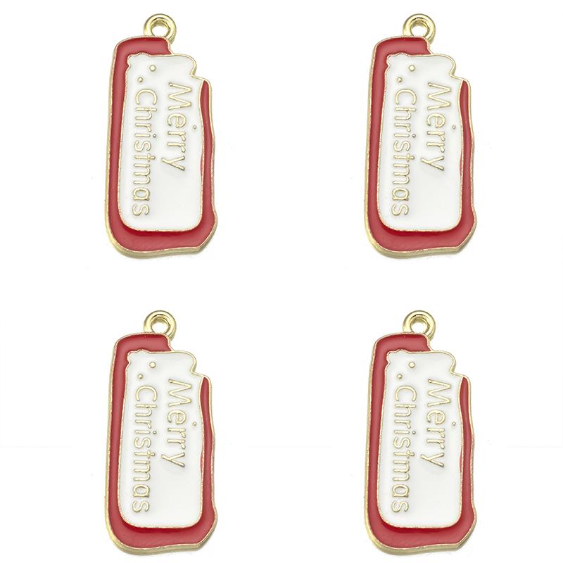 10pcs/lot Alloy Drip Oil Pendant Santa Claus Snowman Christmas Tree Charm Pendant For DIY Men Women Earrings Necklace Party Gift