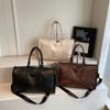 Large Capacity Handbag Short Distance Travel Bag PU Women's Fitness Luggage Bag