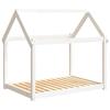 822218 vidaXL Lit pour chien Blanc 111x80x100 cm Bois de pin solide