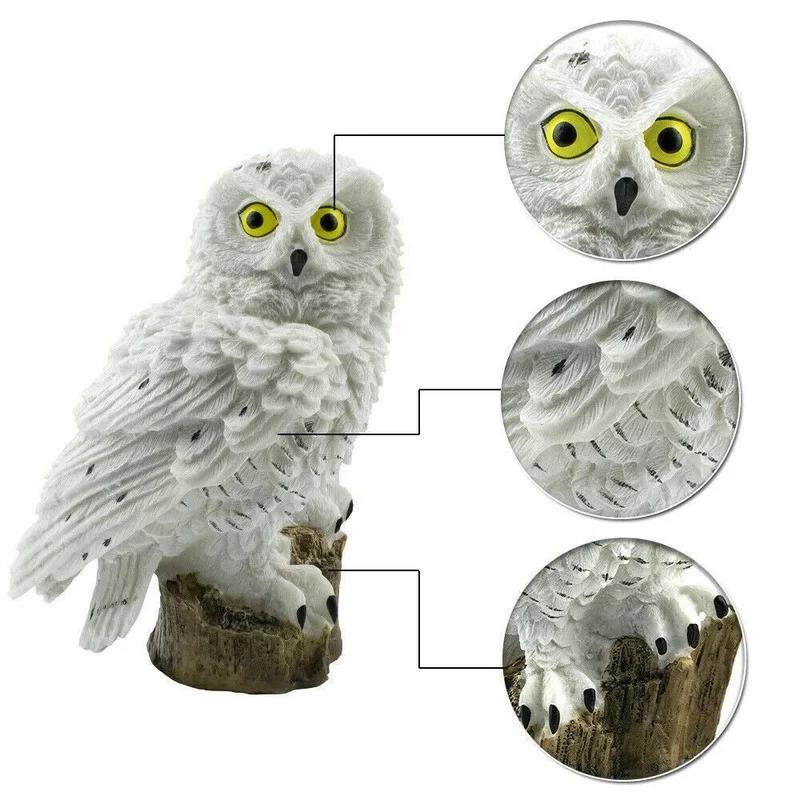 Lumières Solaires Extérieures Lampes de Jardin LED Hibou Alimentées par l'Énergie Solaire Lampes Pelouse Animal Hibou Lampe Solaire Étanche pour Décoration de Noël