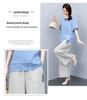 Summer 2025 Women's Retro Chinese Style Linen Top and Wide-Leg Pants Set