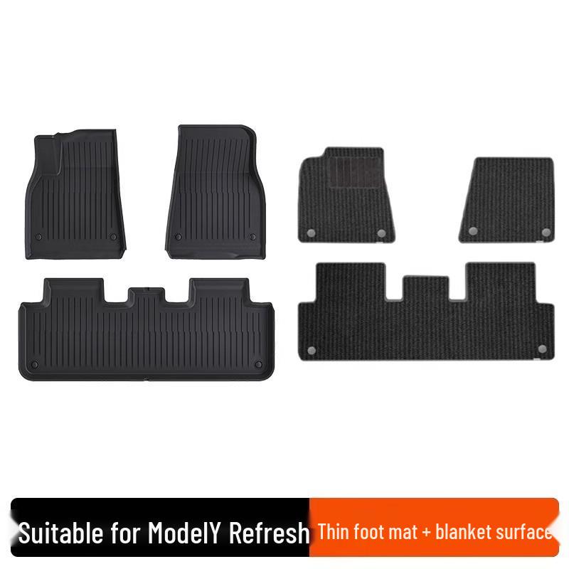 Full Coverage Floor Mats for Tesla Refreshed Model Y/YL - TPE Accessories