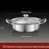 Sule 316L Edelstahl geteilter Hot Pot