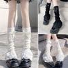 Lolita Style Knitted Leg Warmer Bow Tiered Boot Socks Legging Stockings  Women's Accessories