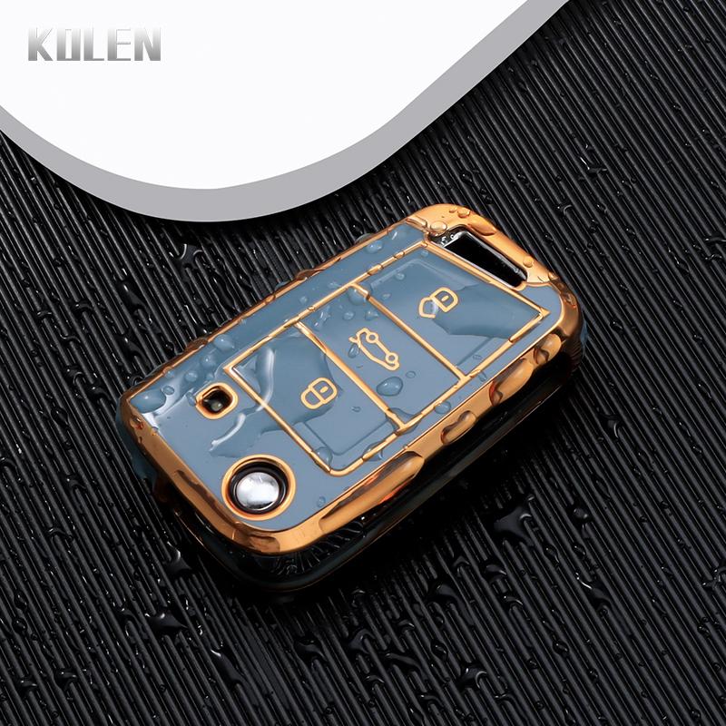 Fashion Tpu Car Flip Key Case Cover Shell For Vw Volkswagen Golf 7 Mk7 Tiguan Mk2 Seat Ateca Leon Fr Ibiza Skoda Octavia Kodiaq