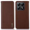 KHAZNEH For Xiaomi 14T Case Genuine Cow Leather Wallet Phone Cover Nappa Texture