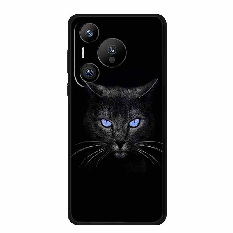For Huawei Pura 70 Pro Case Pura70 Pro Plus Coque Black Silicone Soft Back Cover For Huawei Pura 70 Ultra Phone Case Funda Shell